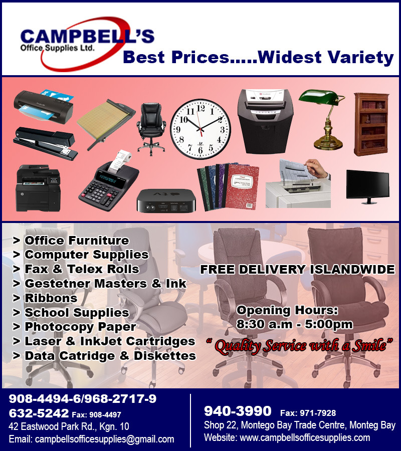 Local Business Campbell's Office Supplies Ltd in Kingston, Montego Bay. St. Andrew Parish